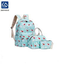 Dot Backpack Girls School Bag Bookbag cute 3pcs set backpack